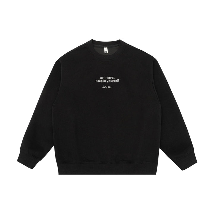 Unisex Oversize Rundhals‑Sweatshirt mit Mini‑Statement‑Stickerei Echoarchiv
