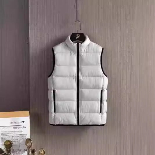 Herren Slim-Fit ultraleichte Stepp-Thermoweste mit hochschließendem Kragen und wasserabweisenden Reißverschlüssen Echoarchiv