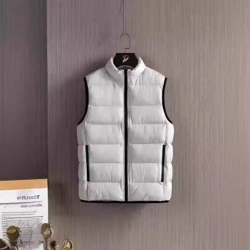 Herren Slim-Fit ultraleichte Stepp-Thermoweste mit hochschließendem Kragen und wasserabweisenden Reißverschlüssen Echoarchiv