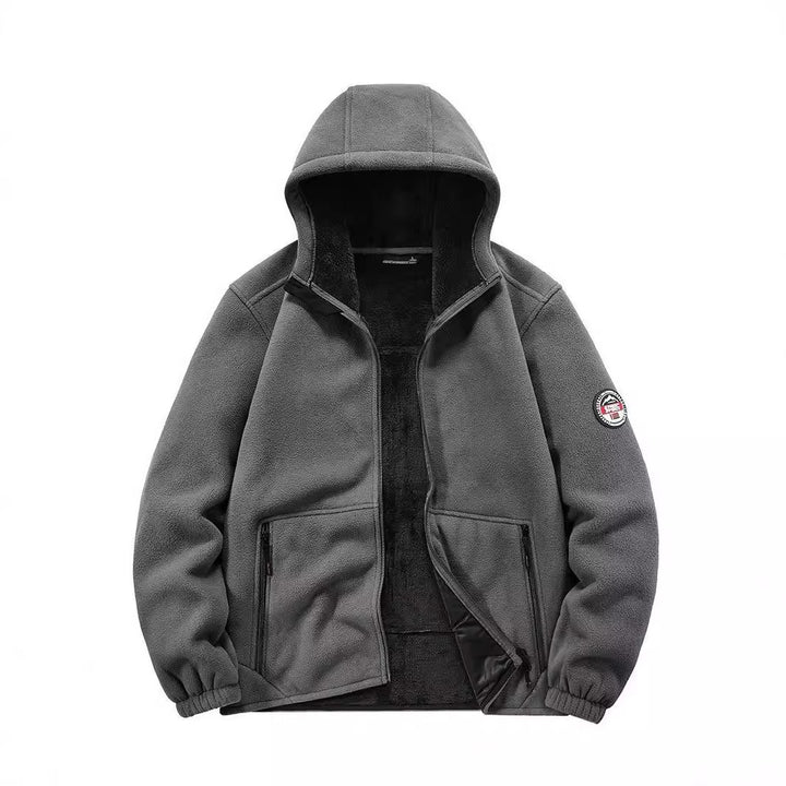 Herren Isolierte Fleece-Hoodiejacke mit Sherpa-Innenfutter und Zwei-Wege-Reißverschluss Echo Archiv
