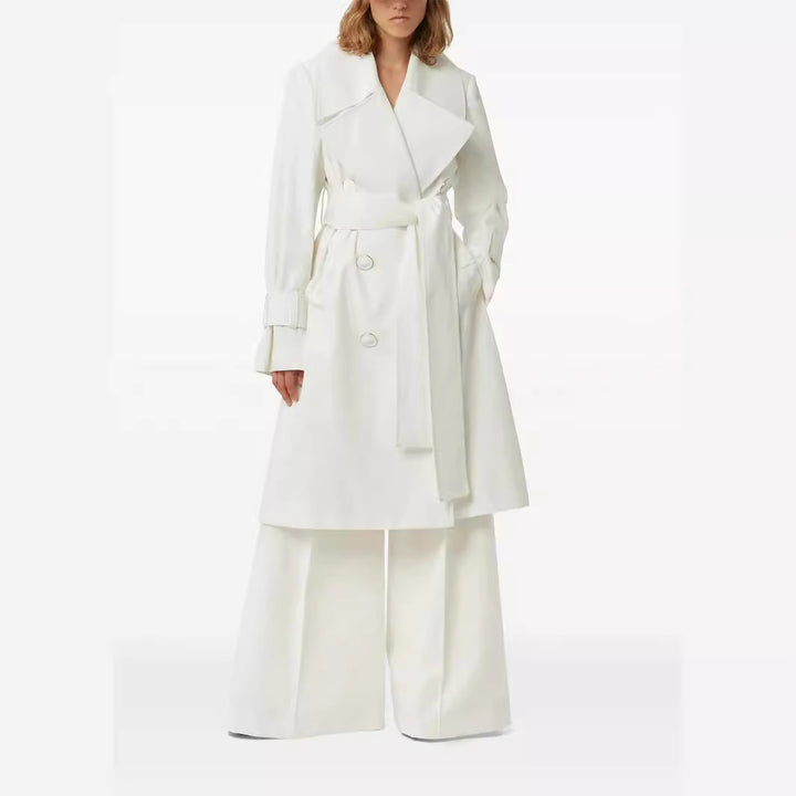 Damen Trenchcoat mit weitem Revers und Taillengürtel Echoarchiv