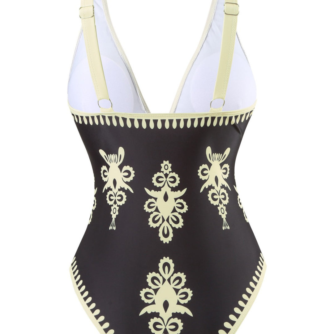 Damen Einteiler Badeanzug mit elegantem Wickelrock Echo Archiv