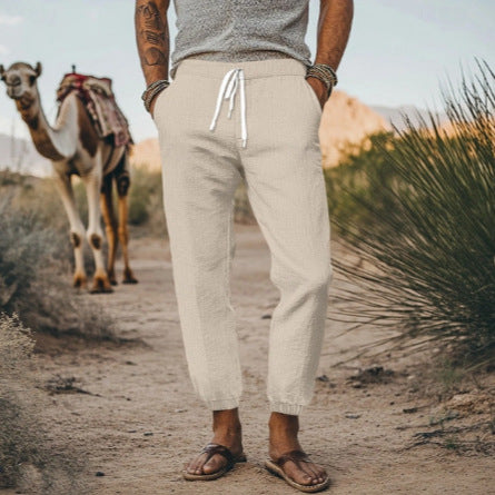 Herren lässige Reisen-Cargo-Hose mit elastischem Bund und praktischen Taschen Echoarchiv