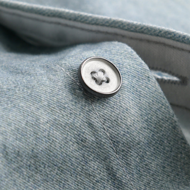 Herren Denim-Overshirt mit Used‑Effekt und Brusttasche Echoarchiv