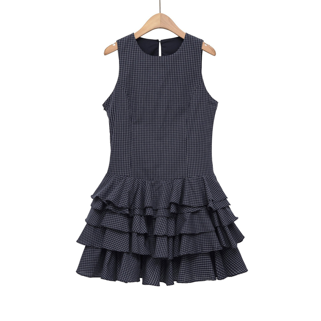 Damen Raffiniertes Sommerkleid mit voluminösem Rüschensaum und elegantem Muster Echo Archiv