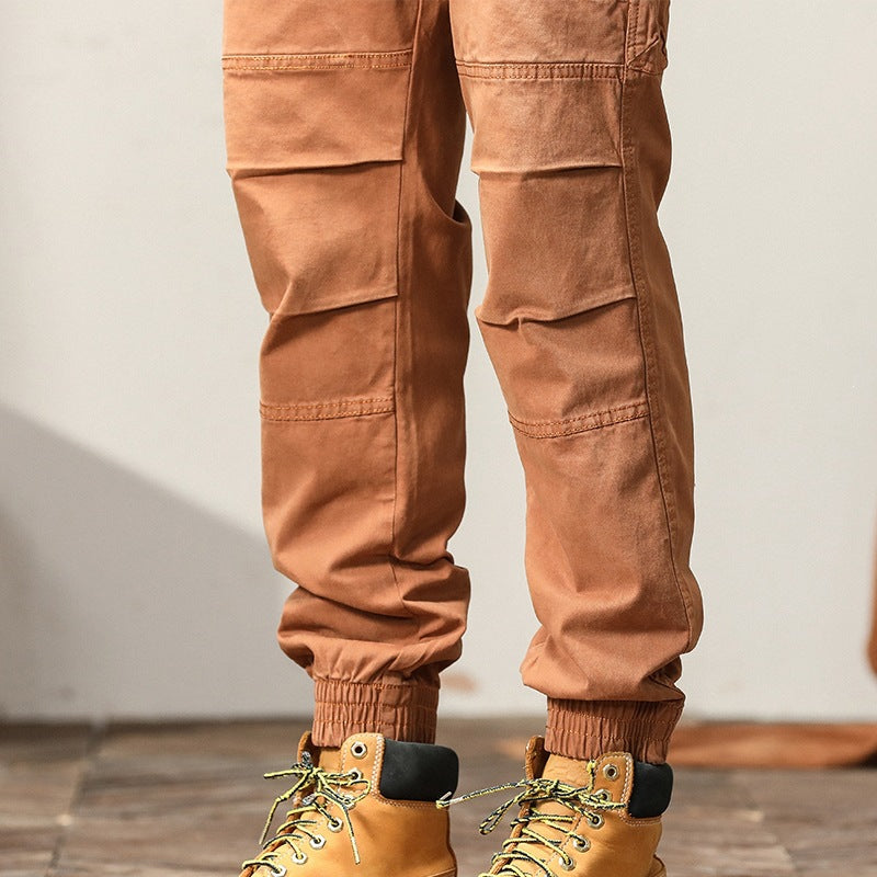 Herren Cargo-Joggerhose mit Tunnelzug, elastischen Bündchen und verstärkten Kniepartien Echoarchiv
