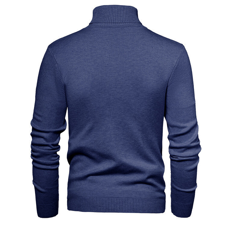 Herren eleganter Rollkragenpullover aus feiner Merinowolle Echoarchiv