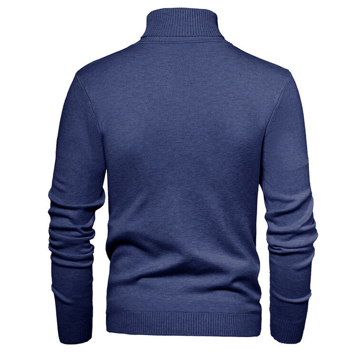 Herren eleganter Rollkragenpullover aus feiner Merinowolle Echoarchiv