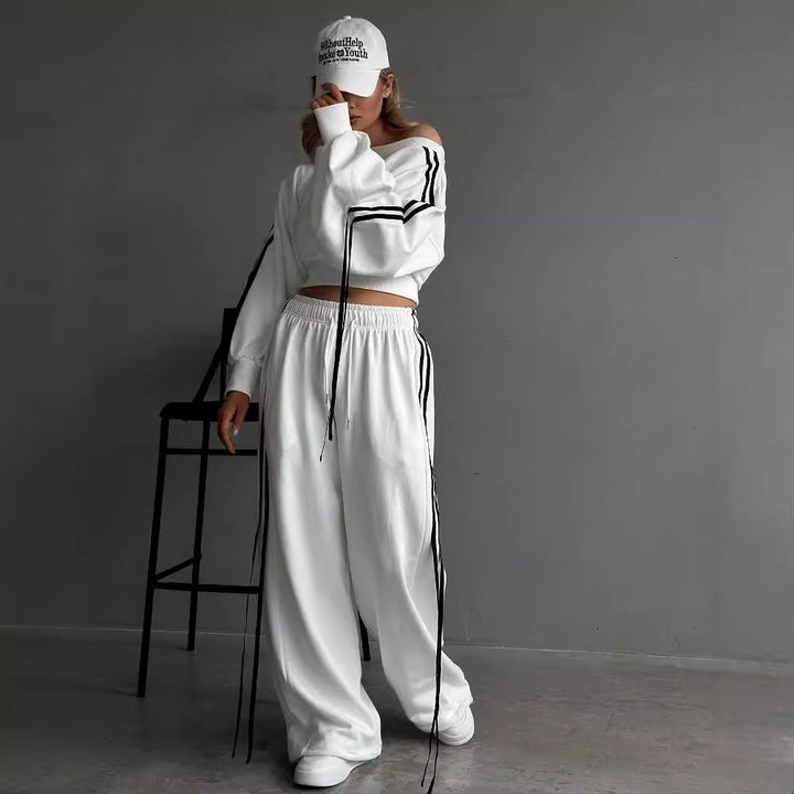 Damen nan weite Relax-Freizeithose mit Tunnelzug, elastischem Komfortbund und seitlichen Ziernähten Echo Archiv