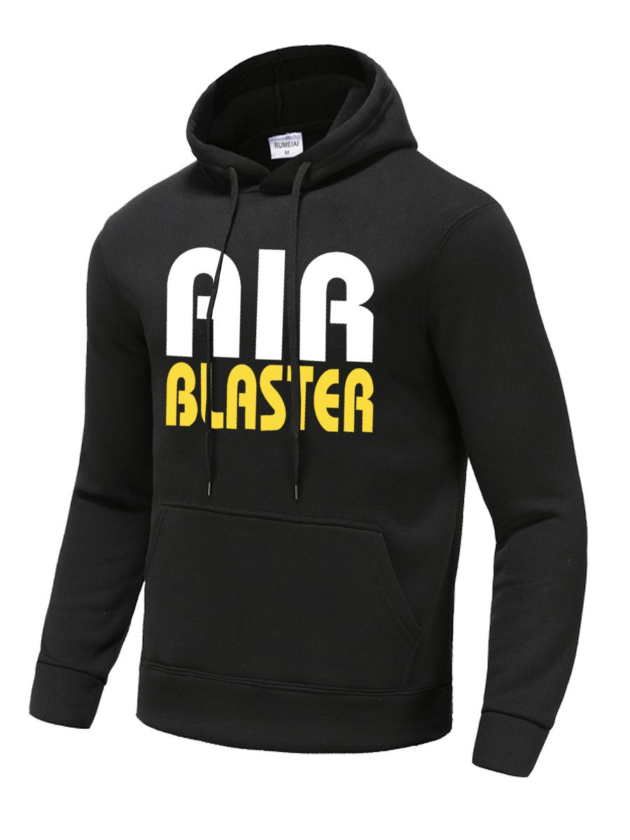 Herren Kapuzenpullover mit auffälligem Schriftzug und bequemer Passform Echoarchiv