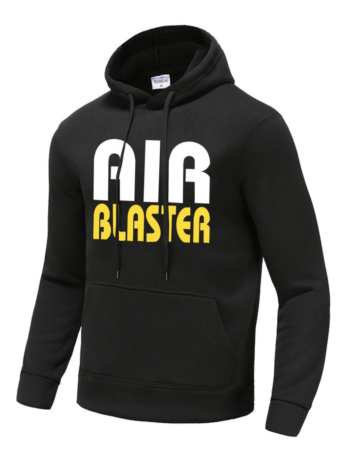 Herren Kapuzenpullover mit auffälligem Schriftzug und bequemer Passform Echoarchiv