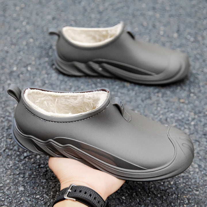 Herren Gefütterte wasserdichte Kurzschlupf-Clogs mit Thermofutter und profiliertem Outdoor-Sohlenprofil Echoarhiv
