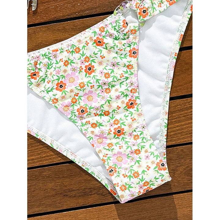 Damen Bikini-Set mit floralem Druck und raffinierten Rüschen Echo Archiv