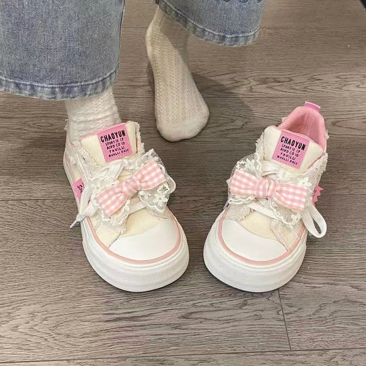 Damen Sneaker mit verspielten Schleifen-Details und rutschfester Sohle Echo Archiv