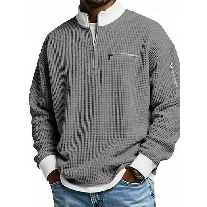 Herren SwEchoarchivtshirt mit hohem Kragen und praktischem Reißverschluss Echoarchiv
