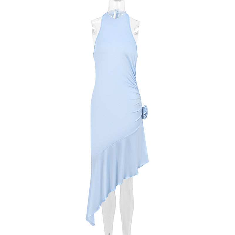 Damen asymmetrisches Wickelkleid mit zarten Rüschendetails Echo Archiv