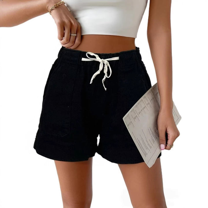 Damen Legere Denim-Shorts mit elastischem Bund Echo Archiv