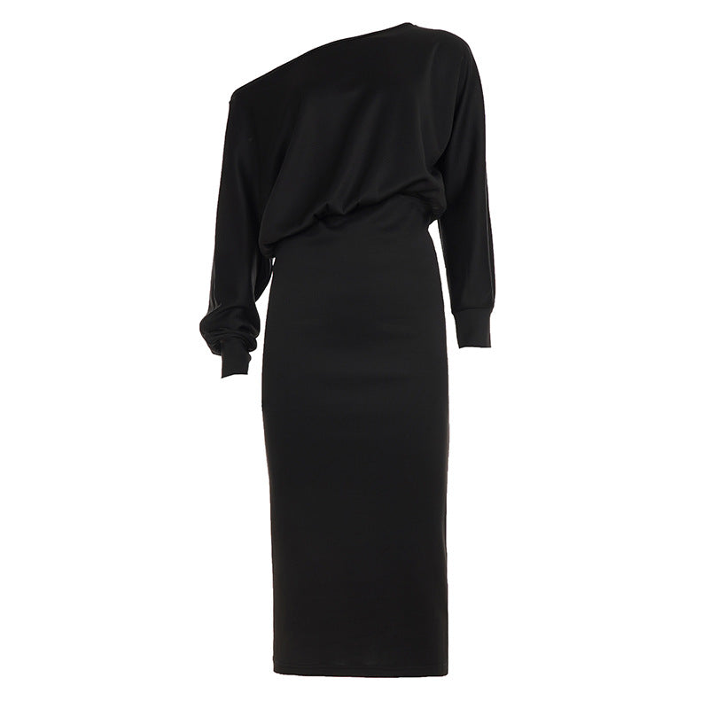 Damen nan figurbetontes Midikleid mit Fledermausärmeln und taillierter Passe Echo Archiv