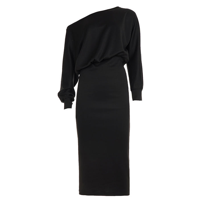 Damen nan figurbetontes Midikleid mit Fledermausärmeln und taillierter Passe Echo Archiv