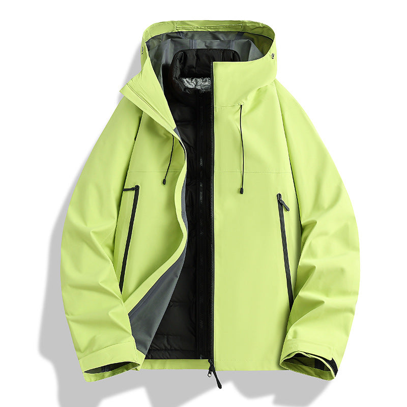 Herren Wasserdichte Softshell-Outdoorjacke mit verstellbarer Kapuze und atmungsaktiver Membran Echoarchiv