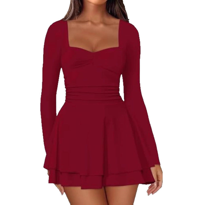 Damen Elegantes Kleid mit langen Ärmeln Echo Archiv