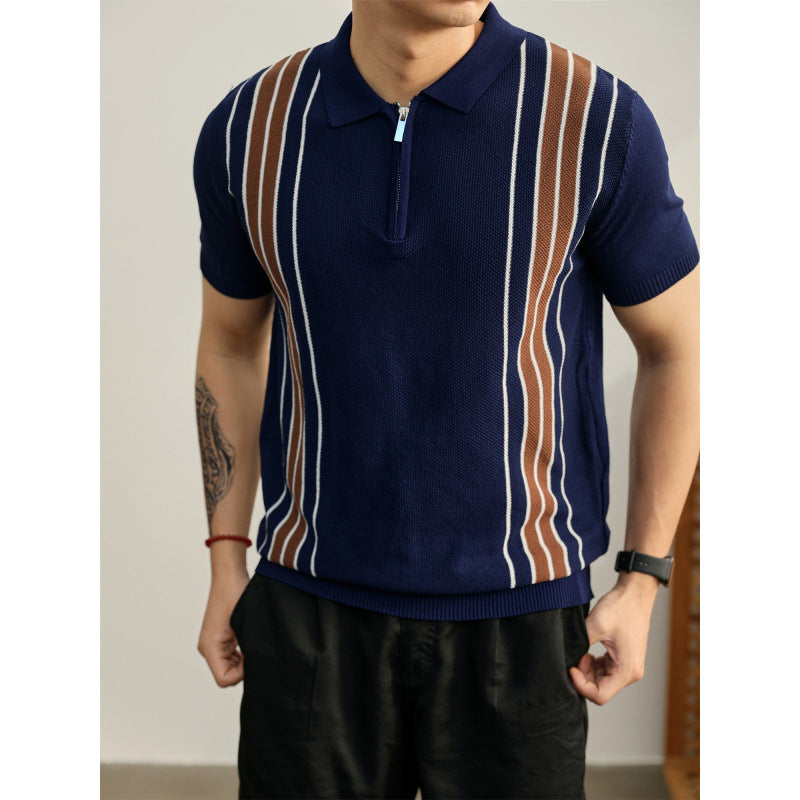 Herrenmode Kurzarm Stricktop Echo Archive