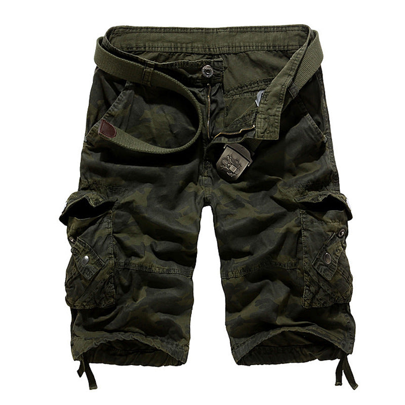 Herren Camo Cargo-Shorts mit mehreren Taschen und verstellbarem Bund Echoarchiv