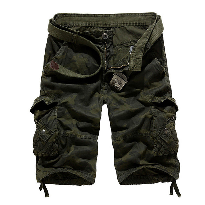 Herren Camo Cargo-Shorts mit mehreren Taschen und verstellbarem Bund Echoarchiv