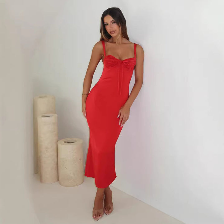 Damen figurbetontes Maxi-Kleid mit floralem Design und seitlichem Schlitz Echo Archiv