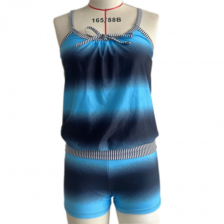 Damen Bikinioberteil mit lässigem Schnitt und kurzen Hosen Echo Archiv