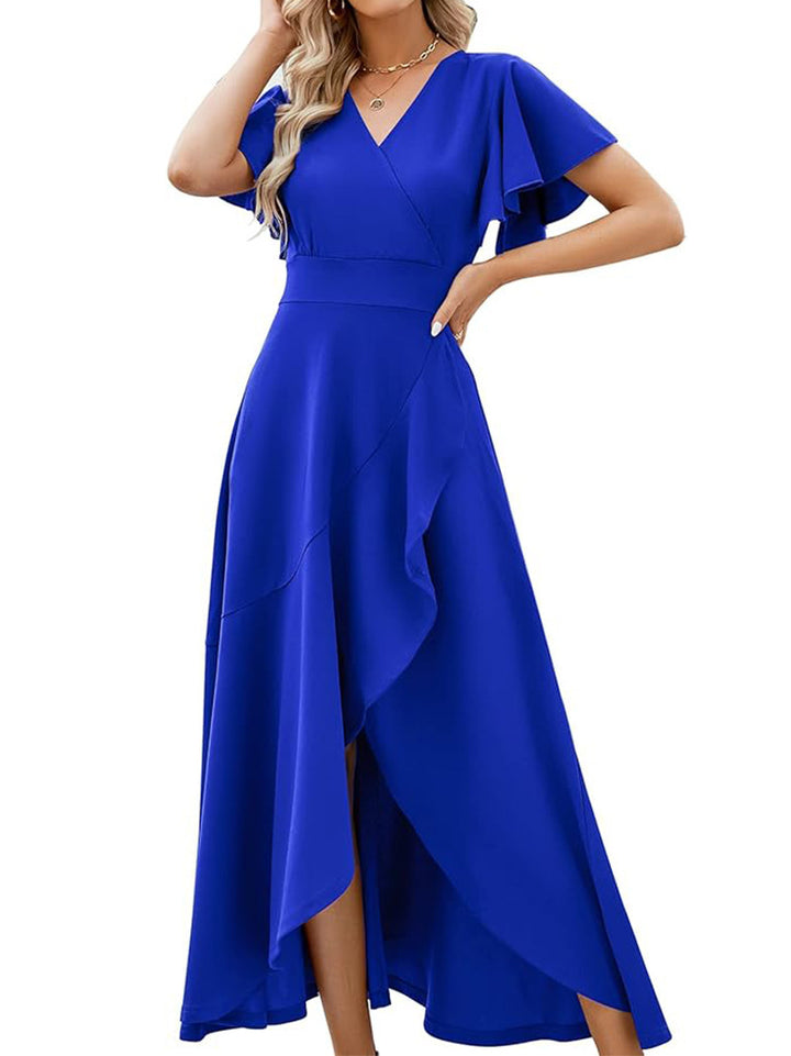 Damen Elegantes Maxikleid mit fließendem Rock und Rüschendetails Echo Archiv
