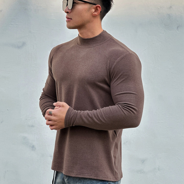 Herren Langarmshirt aus atmungsaktiver Baumwollmischung mit sportlichem Schnitt Echoarchiv