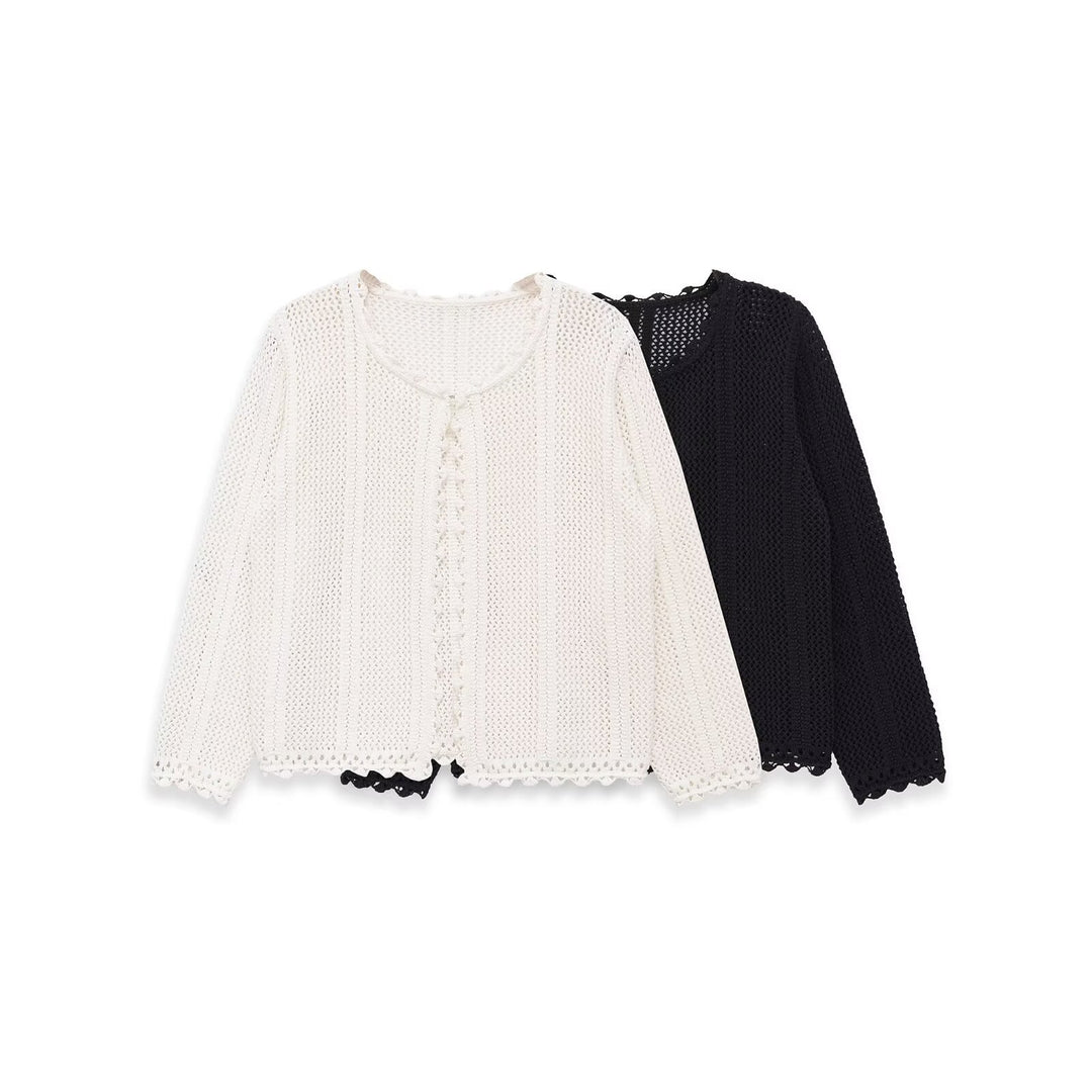 Damen luftige Strickjacke mit feinen Details und romantischem Design Echo Archiv