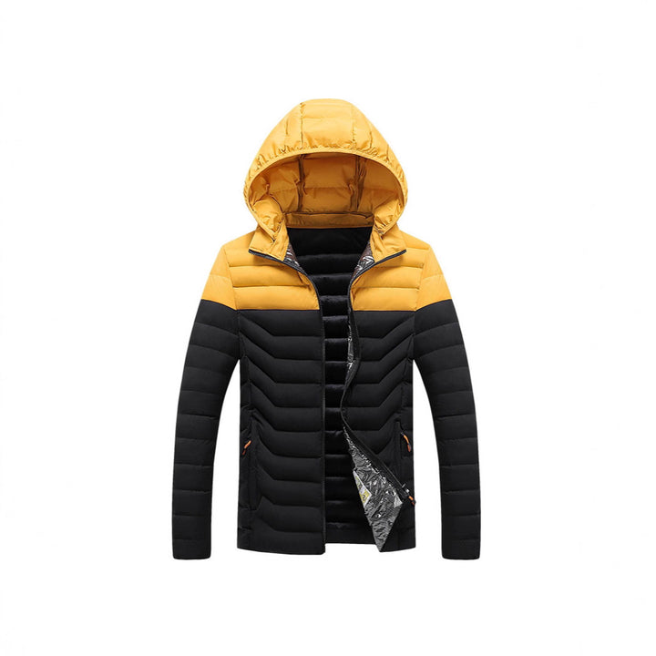 Herren Ultraleichte gesteppte Kapuzenjacke mit Chevron-Steppung, winddichter Außenlage und Thermofutter Echoarchiv