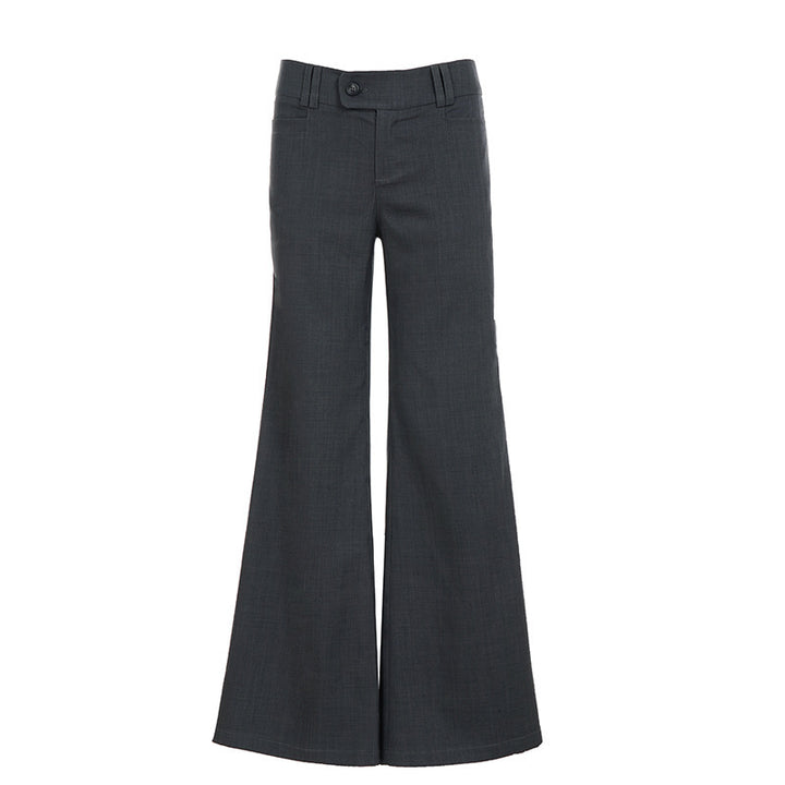 Damen Hochtaillierte Schlaghose aus Wollmix mit weitem Bein – Avélisse