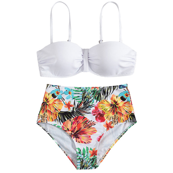 Damen Hoch taillierter Bikini mit eleganter Raffung Echo Archiv