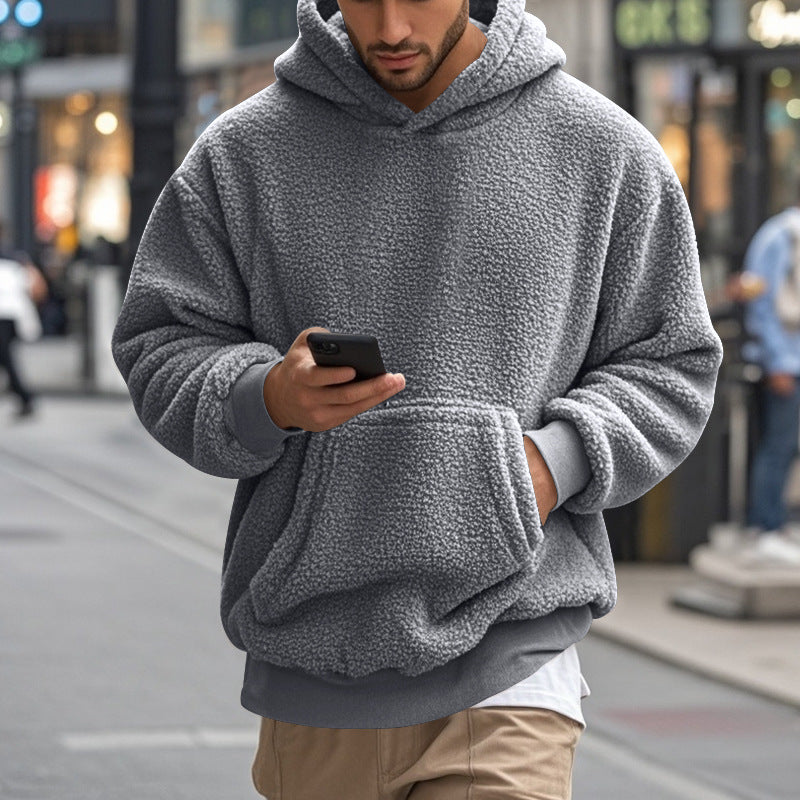 Herren Fleece-Hoodie mit einzigartiger Struktur Echoarchiv