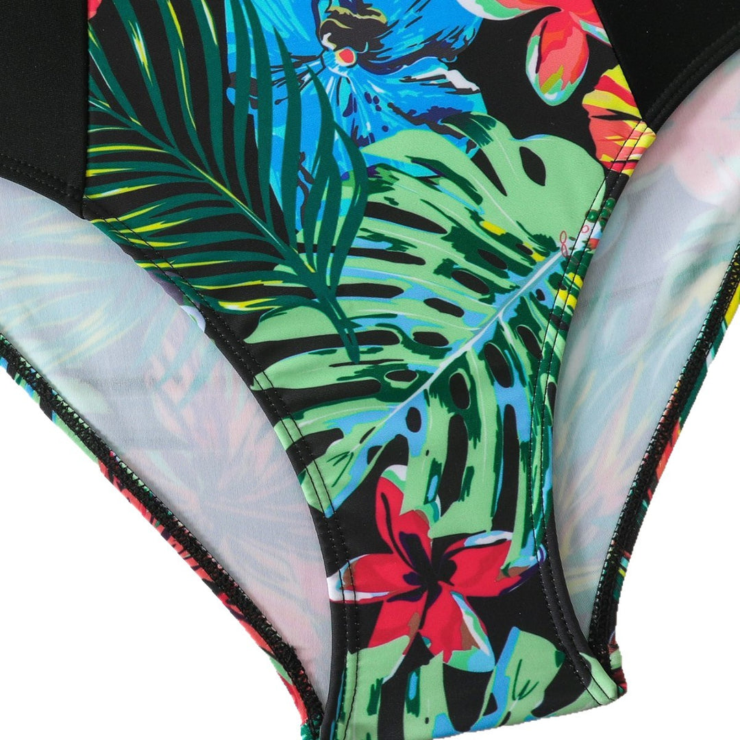 Damen Einteiler Badeanzug mit floralem Muster Echo Archiv