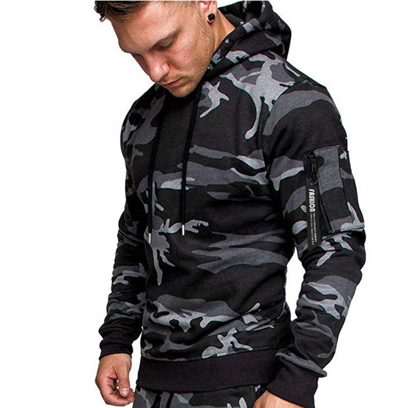 Herren sportlicher Hoodie mit seitlichem Reißverschluss Echoarchiv
