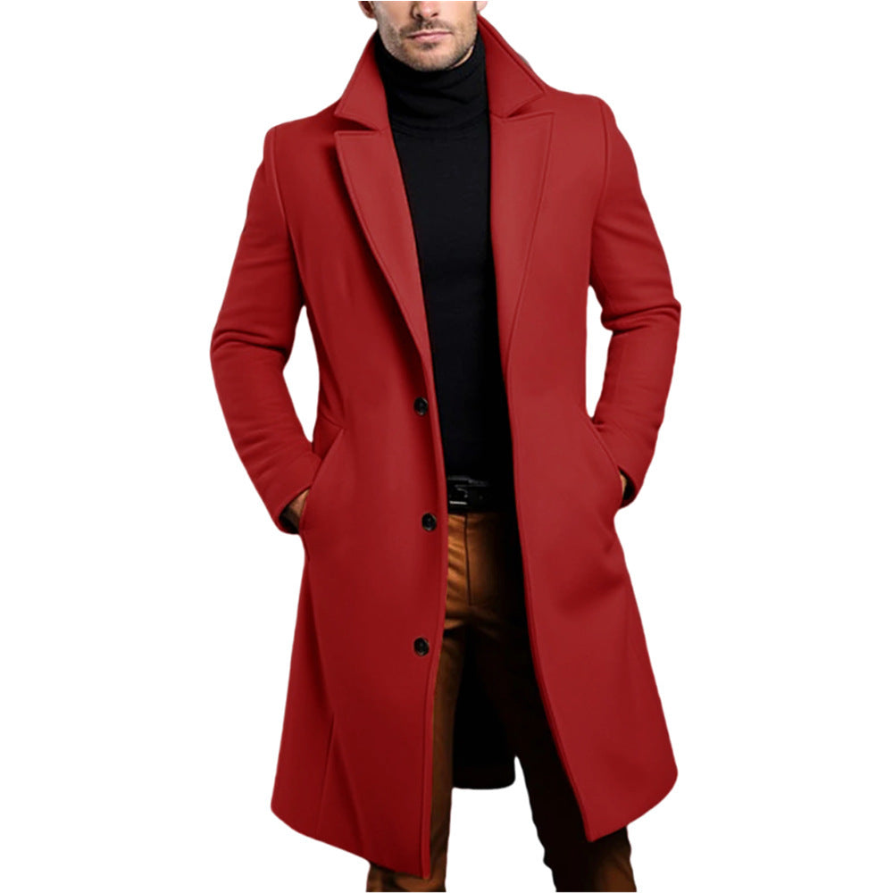 Herren eleganter lang geschnittener Mantel Echoarchiv