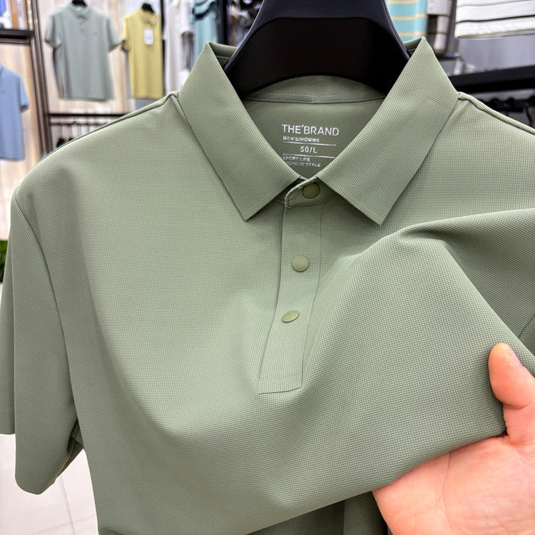 Herren Poloshirt mit atmungsaktivem Funktionsgewebe und innovativer Knopfleiste Echoarchiv