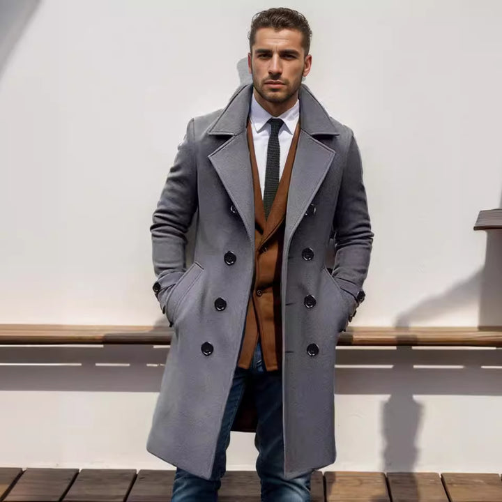 Herren eleganter doppelreihiger Übercoat Echoarchiv