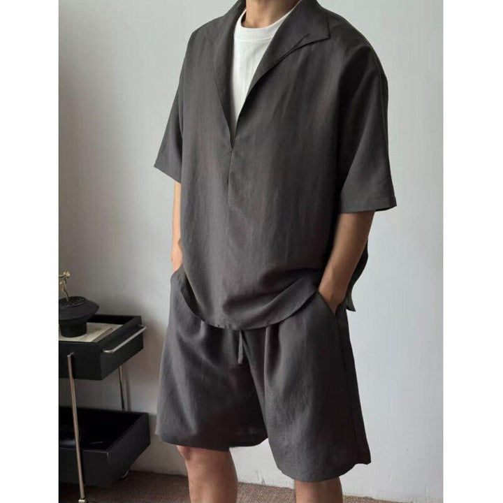 Herren lässiges Kurzarm-Set aus atmungsaktivem Material Echoarchiv