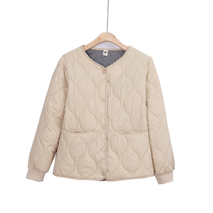 Damen nan gesteppte leichte Steppjacke mit Rundhals, Druckknopfverschluss und Rippbündchen Echo Archiv