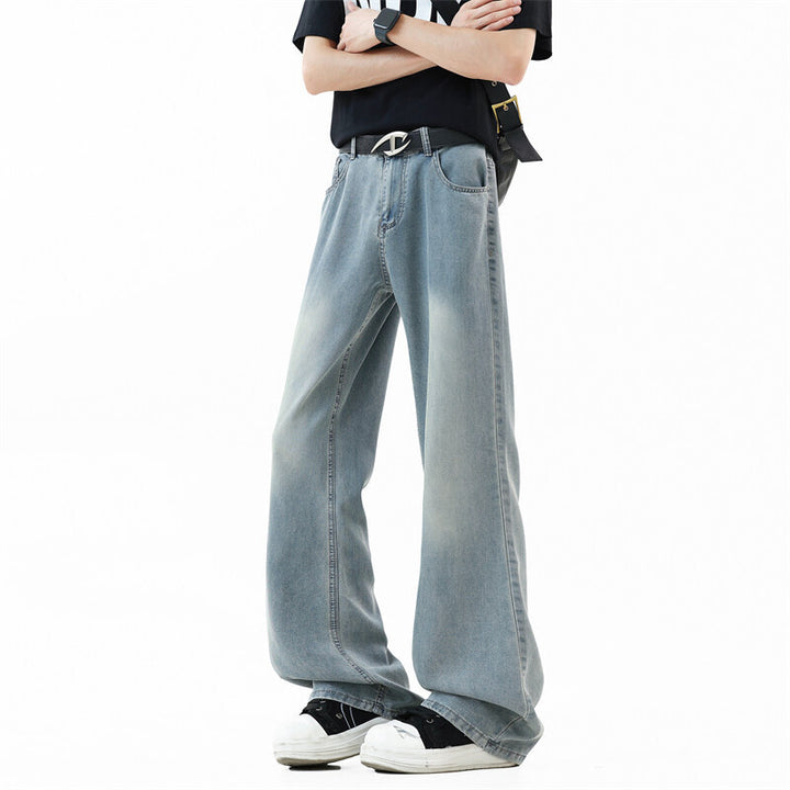 Herren Weit geschnittene Denim-Hose Echoarchiv