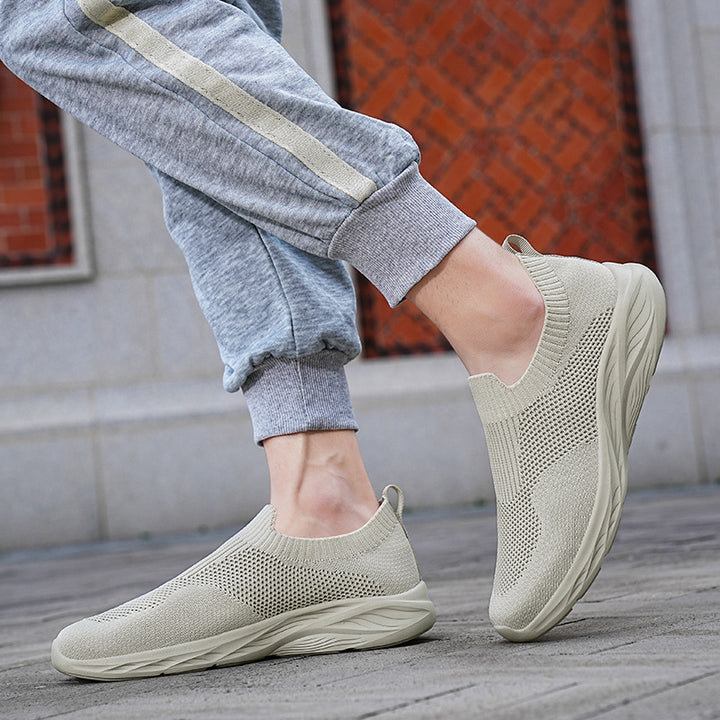 Unisex nan elastischer Strick-Schlupfschuh mit ergonomischer Dämpfungssohle und Fersenlasche Echo Archiv