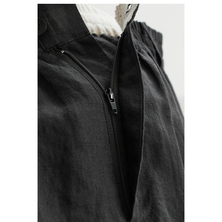 Damen Weit geschnittene Leinenhose Echoarchiv
