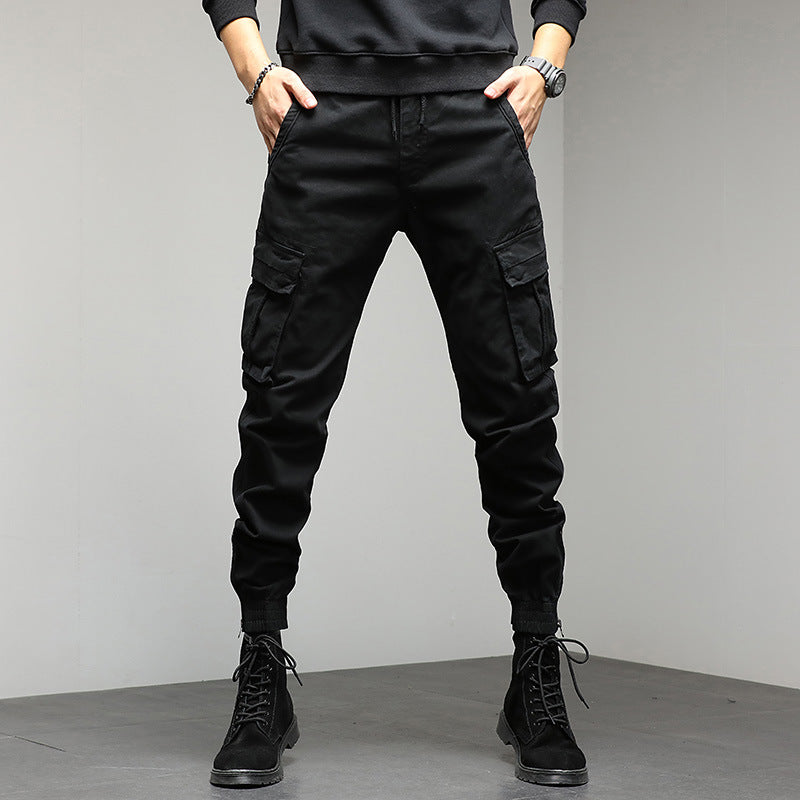 Herren Tapered Utility-Cargo-Jogger mit Tunnelzugbund, verstärkten Kniepartien & Mehrfach-Taschen Echoarchiv