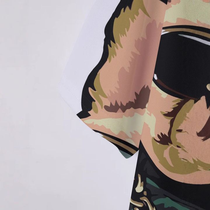 Herren Poloshirt mit einzigartigem Hundemotiv und modischen Details Echoarchiv