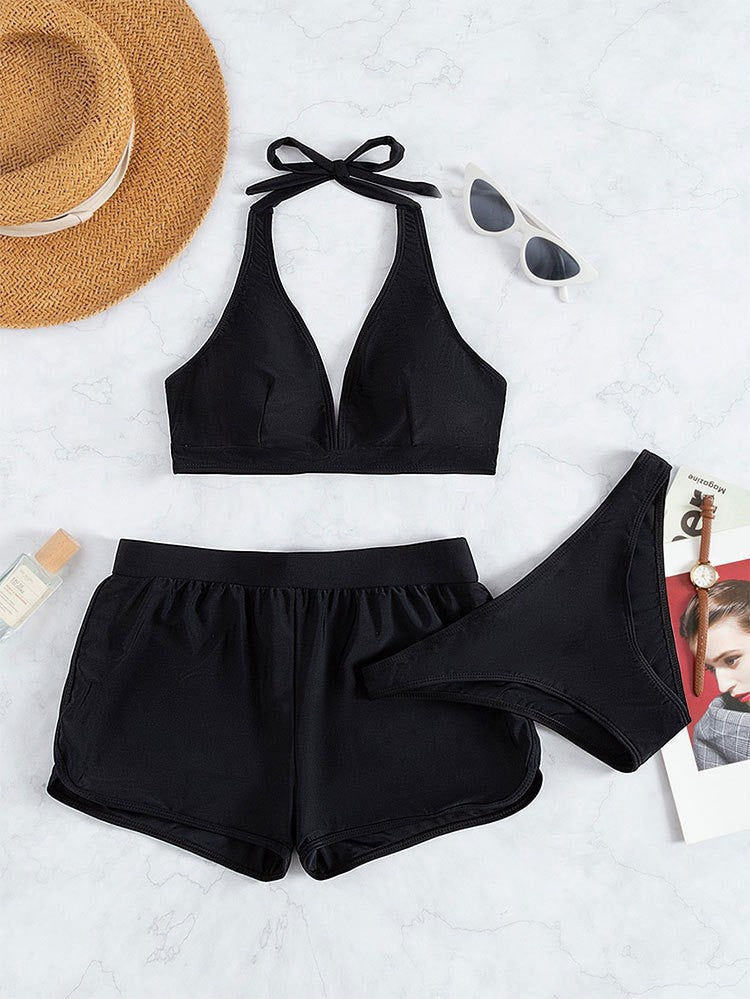 Damen Sport-Bikini-Set mit hoch geschnittenem Oberteil und komfortablen Shorts Echo Archiv